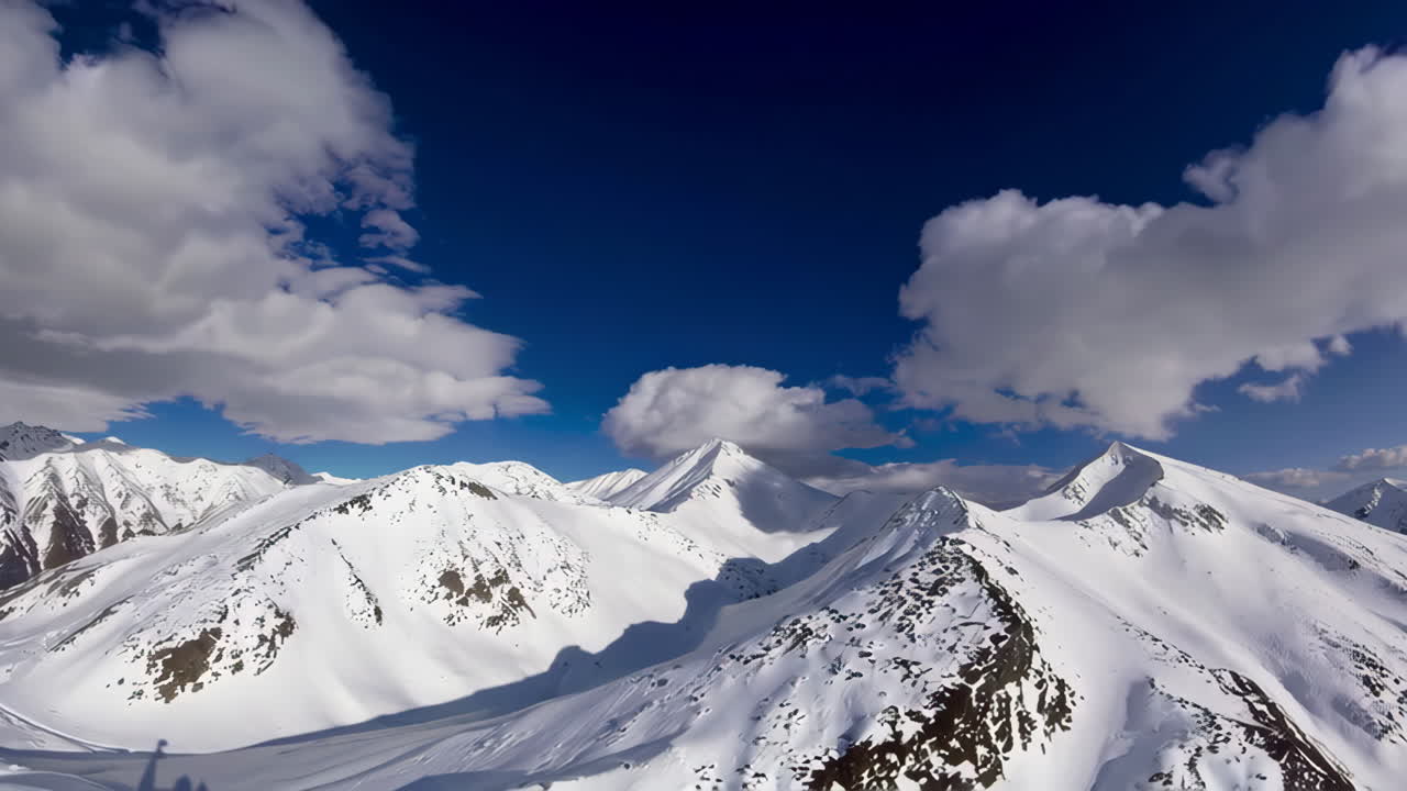 Snow-capped Mountain Range Panorama