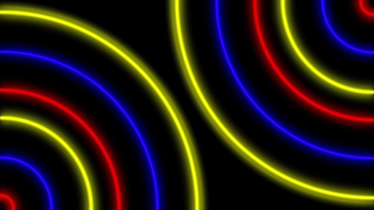 Neon line illumination animation motion graphics