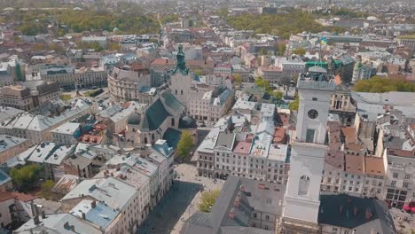 aerial view of lviv, ukraine