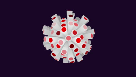 Eye-catching-white-ball-with-playful-red-dots