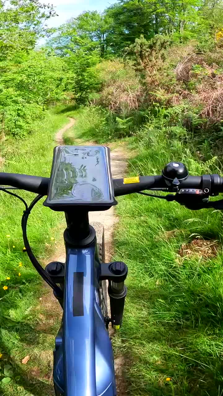 Mountain Biking on a Green Trail