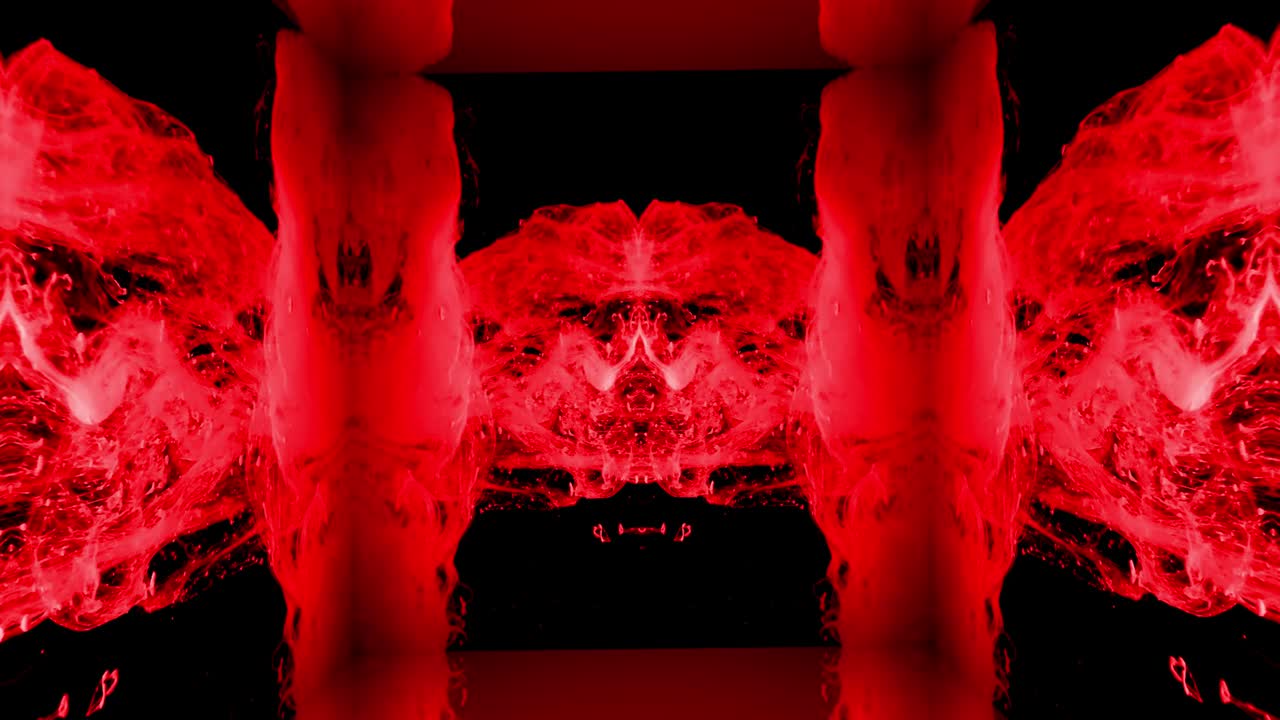 3D virtual studio with paint flow effect.