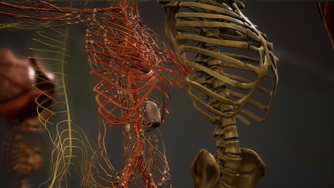 ilustración animada de la anatomía humana en 3d