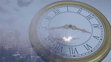 animation of airplane over clock ticking