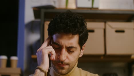 Stressed Man in Office