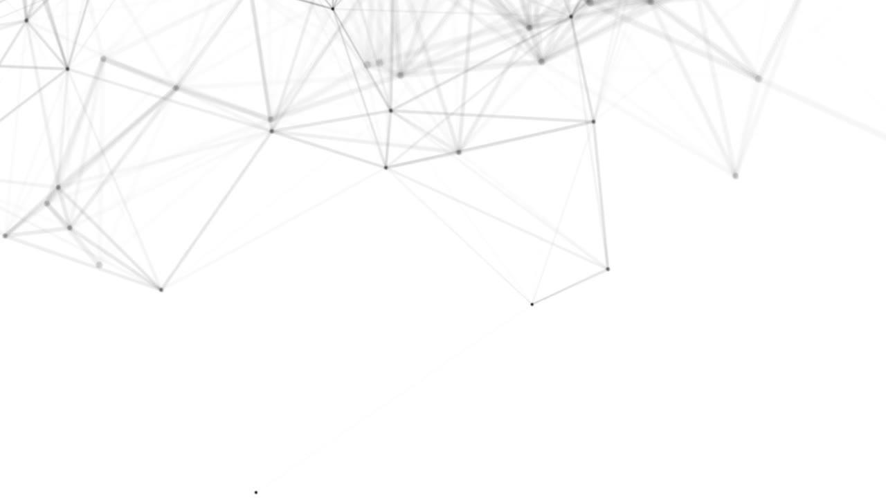 Plexus fantasy abstract technology. Abstract geometric background with moving lines, dots and triangles. Science. Medicine and technology. Loop animations