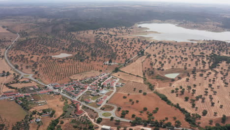 aerial views of santa susana village, alentejo, portugal 10