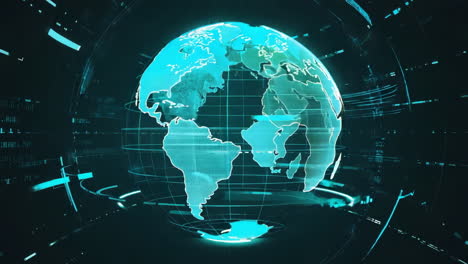 digital earth globe global network and technology representation