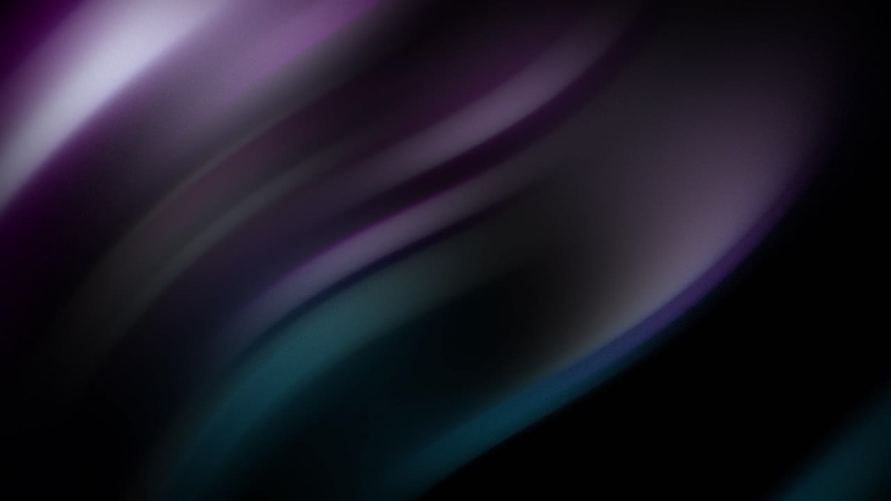 Abstract Flowing Purple and Blue Light Waves on Black Background