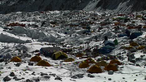 pan of tent city of everest basecamp