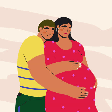 happy pregnant couple