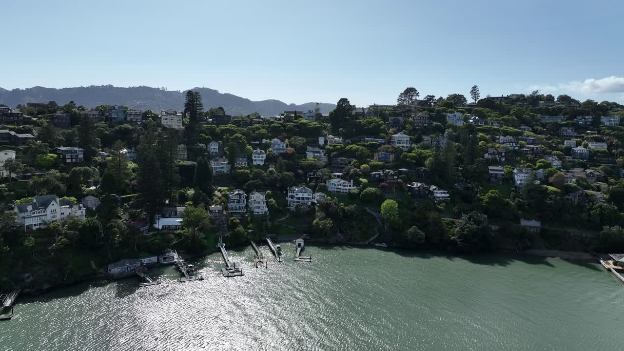 Waterfront Homes in Tiburon California - Aerial View
