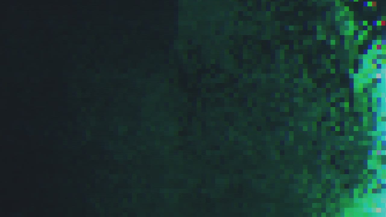 diseño único abstracto animación digital ruido de píxeles error de fallo daño de video