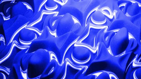 fondo líquido azul en bucle en 4k. patrón ondulado abstracto en la superficie brillante y brillante del fluido azul, ondas en el fluido de pintura en animación suave. líquido viscoso 3d. telón de fondo creativo