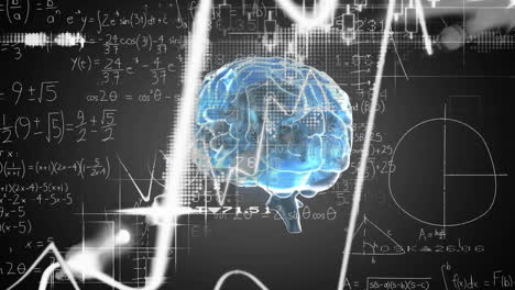 animación del procesamiento de datos científicos en el cerebro humano