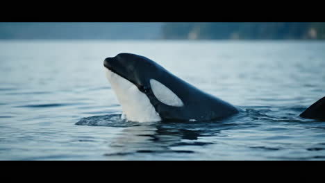 orca in the ocean