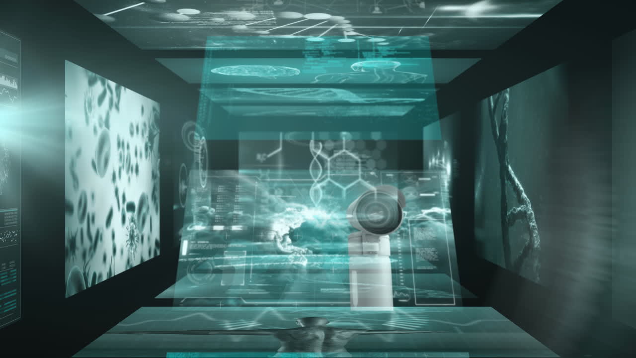 의료 데이터 처리와 함께 화면의 애니메이션