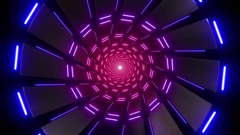 túnel espiral de neón abstracto