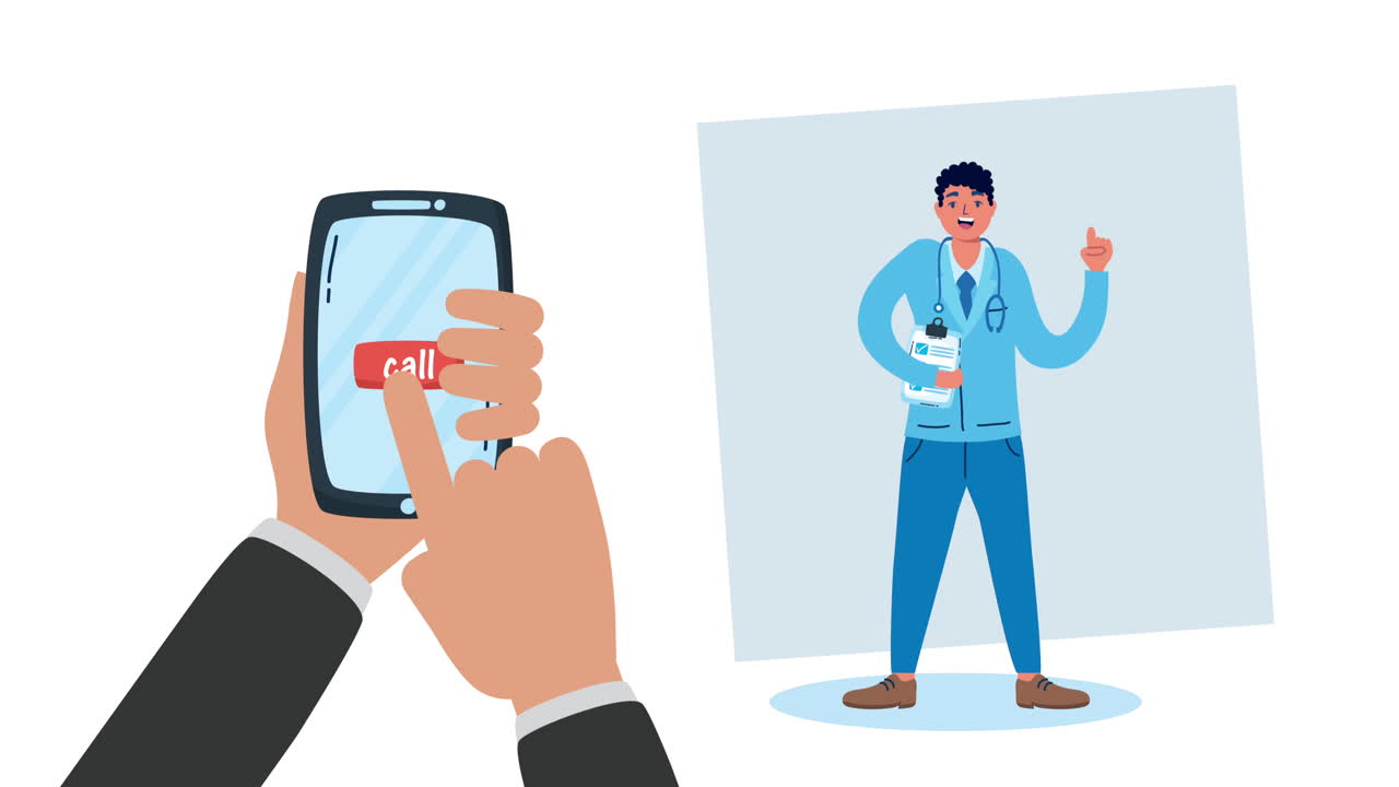 llamada de video del médico