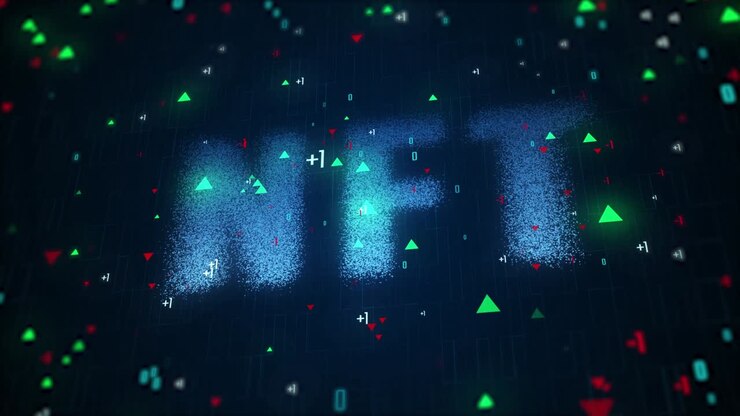 NFT motion graphics background 4k stock video.
