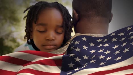 Digital-animation-of-American-soldier-embracing-his-daughter-after-home-returning-4k