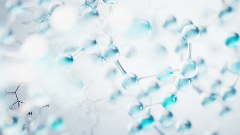 transparante moleculen achtergrond, 3d-weergave.