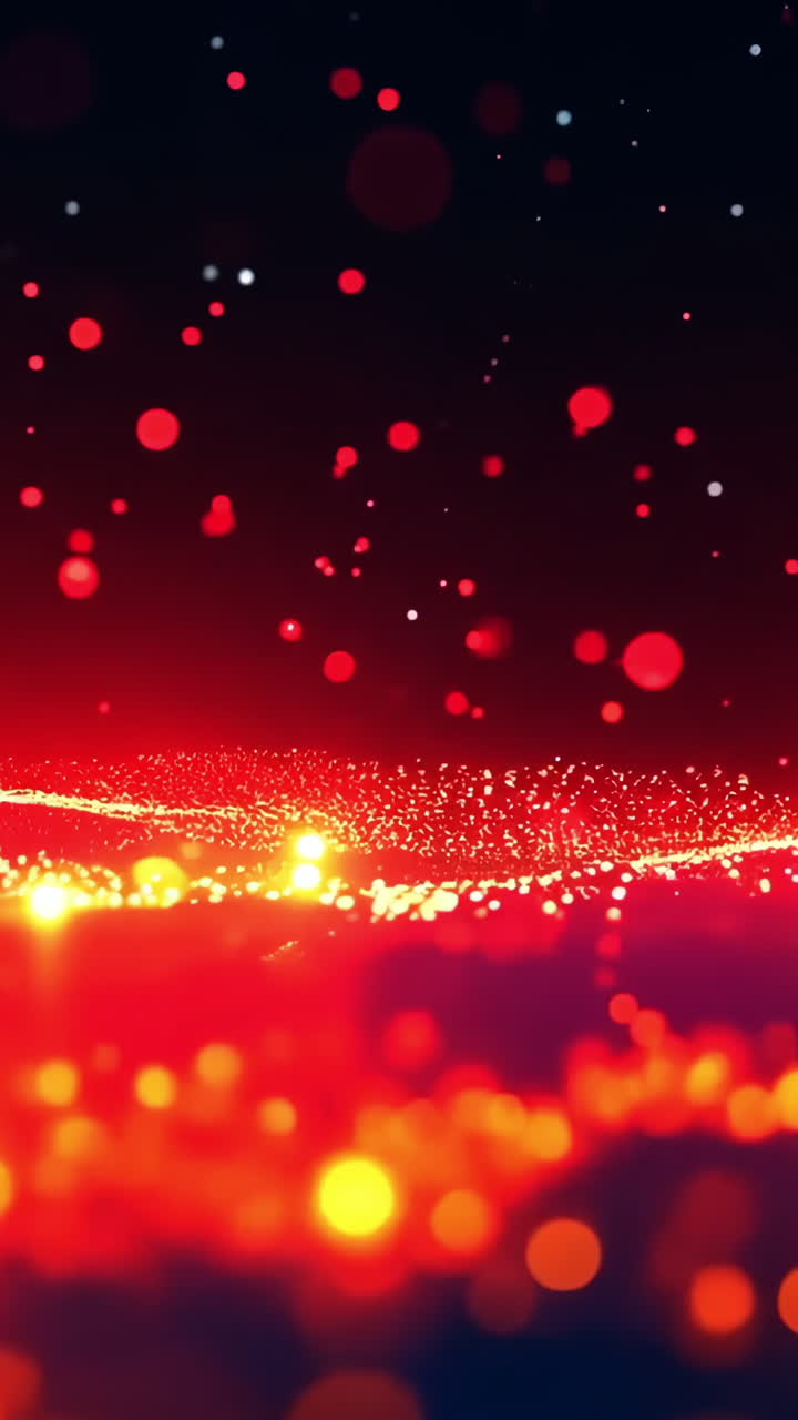 A vibrant red and blue background with a multitude of red dots scattered throughout. The red dots create a dynamic and energetic atmosphere, while the blue background adds a sense of depth