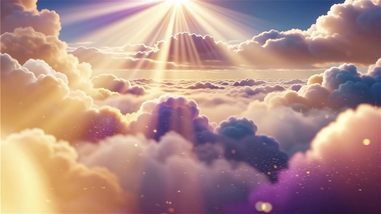 Christian Heavenly Light Worship Background
