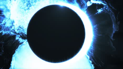 animación del eclipse de planeta en la nebulosa