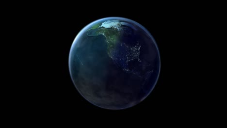 planeta tierra medio iluminado en el canal alfa
