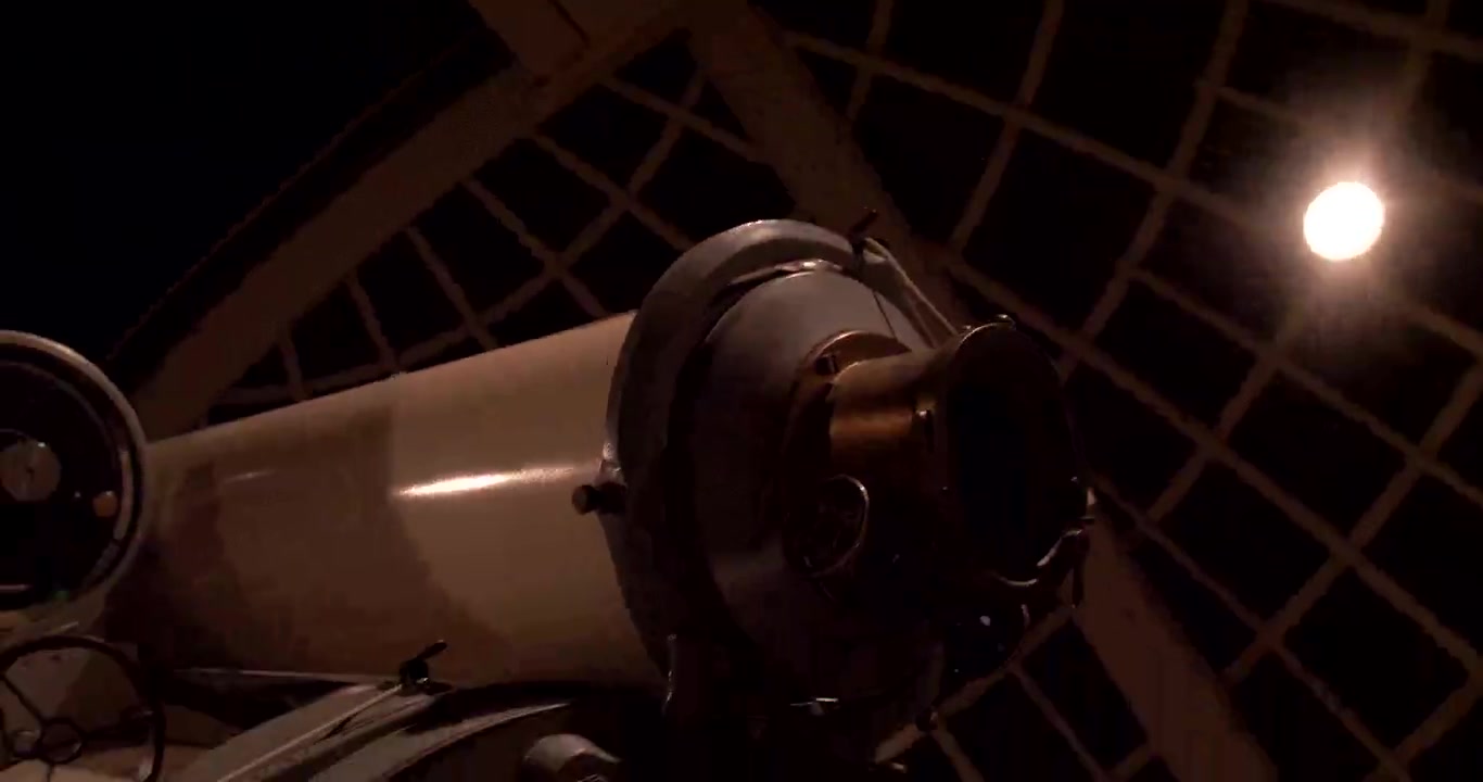 Zeiss telescope, Griffith Observatory, Los Angeles, California, US. Close up of this piece of technology. 4K cinematic Los Angeles by night.