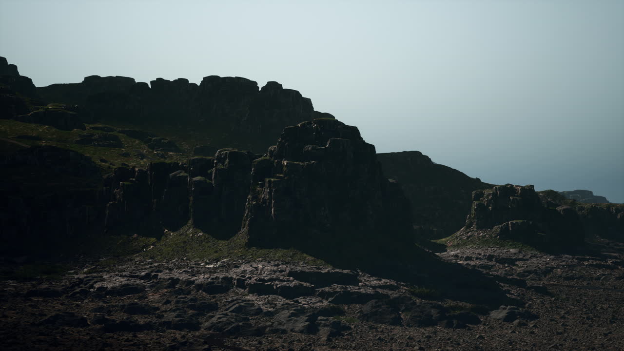 paisaje de montaña rocosa