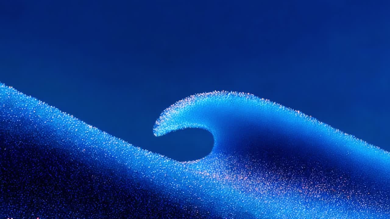 An Artistic Representation of Ocean Waves in Vibrant Blue Tones Showcasing Fluid Dynamics and Textural Intricacies Captured in Two Stunning Frames, Highlighting the Beauty and Motion of Water