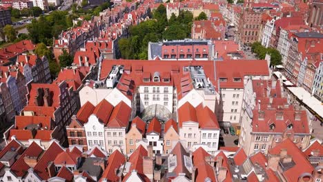 gdansk old town aerial shot