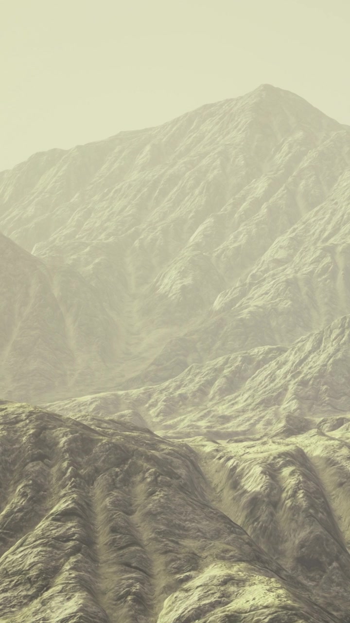 Mountains in a desert landscape on a bright sunny day