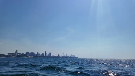 pattaya thailand city skyline ferry sailing view modern infrastructure southeast asia