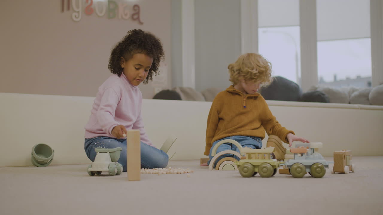 Children playing with toys