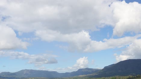 clouds drift over scenic brunswick heads, nsw