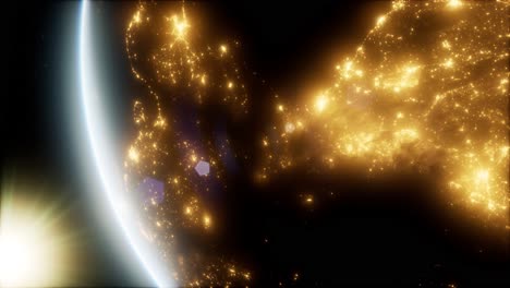 sunrise over the earth