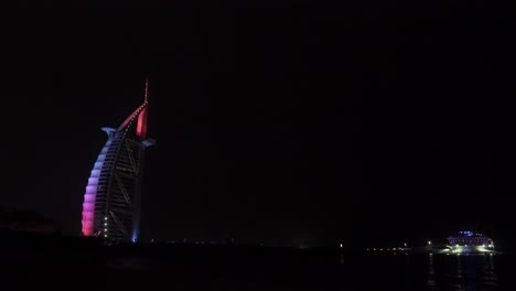 burj al arab jumeirah at night