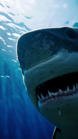 sharks in the deep blue sea