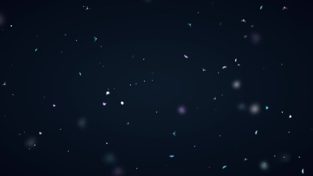 Abstract Motion Background with Floating Glowing Particles
