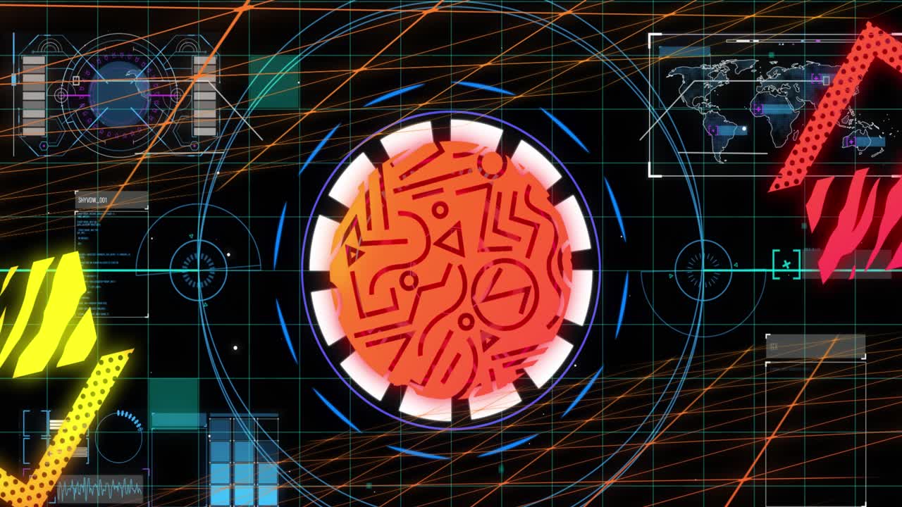 Animation of scope scanning over data processing