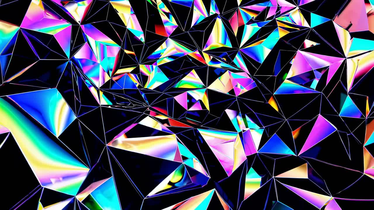 Abstract Geometric Iridescent Polygons Background
