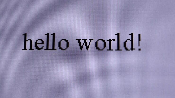 Hello world Flying from blur
