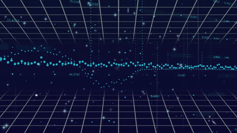 Unique digital video with abstract pattern and graphical representation of data