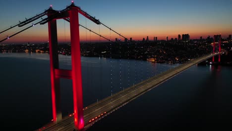 istanbul bosphorus bridge drone footage