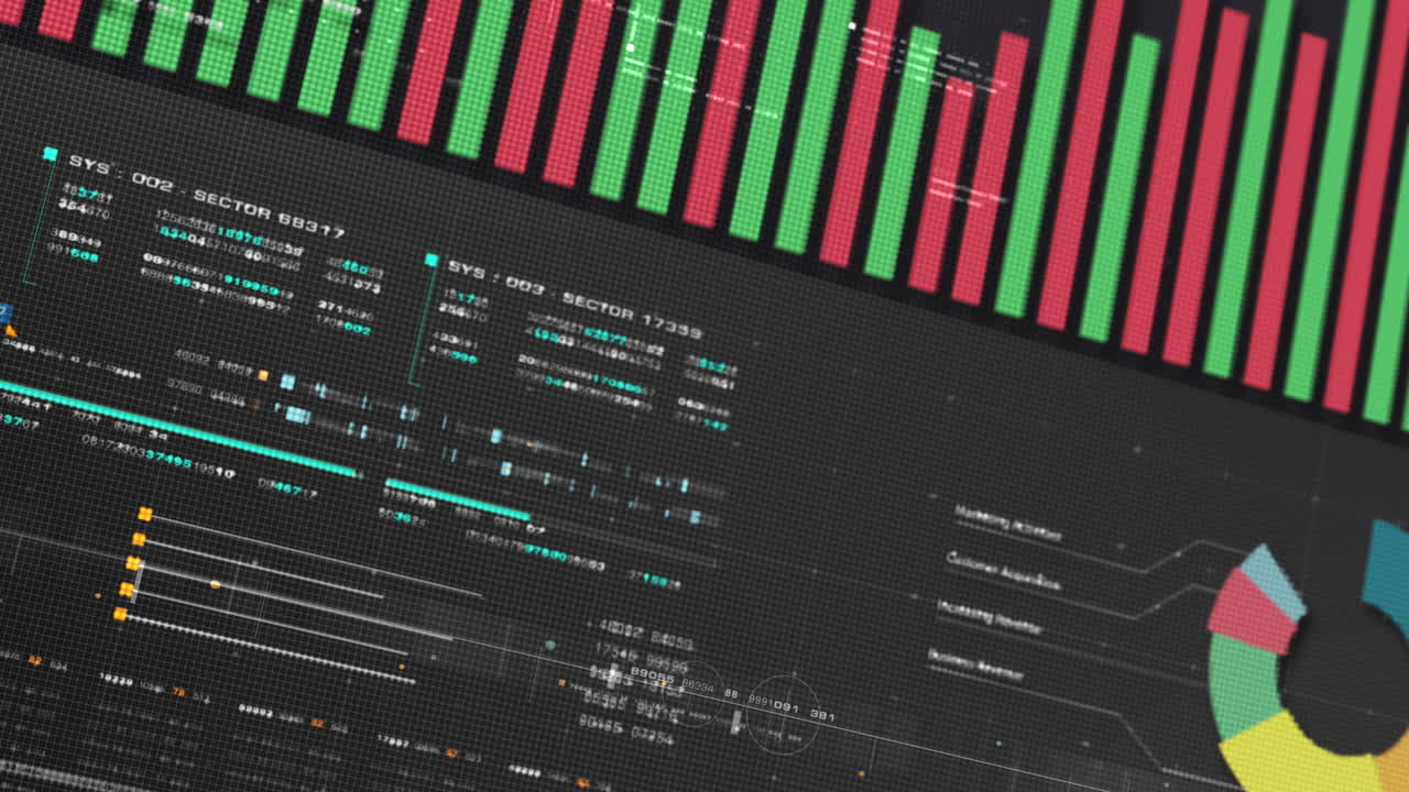 mercado de valores de negocios, comercio, gráfico de información con gráficos animados, gráficos y análisis de información de números de datos que se mostrarán en la pantalla de visualización del monitor para el tema de la maqueta de la reunión de negocios