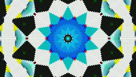 Colorful-transformation-motion-graphic-with-kaleidoscopic-geometric-pattern