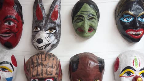 ecuadorian andes masks on the wall